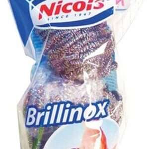Nicols inox schuursponsje metaal (4X3st of 28x3st) (SUB)