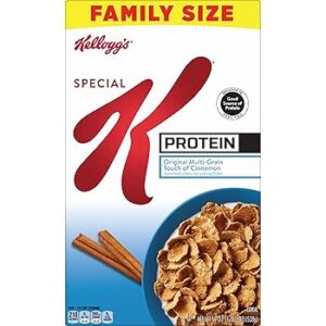 Kellogg's Special K Protein Original Multi-Grain Touch of Cinnamon cereal. (CH)