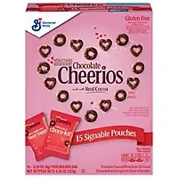 Chocolate Cheerios, Happy Heart Shapes Cereal Pouches 4.35 oz (CH)