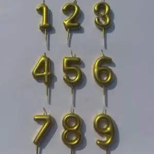 Numerical Birthday Candles Golden(RcPs)