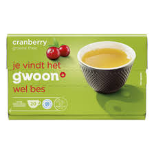 G'woon Cranberry Groene Tea bags 20pc(Gsl)