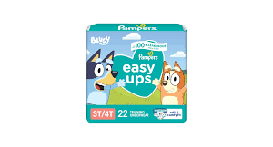 Pampers Training Pants - Easy Ups Boys & Girls Bluey - Size 3T-4T, 22 Count, Children's Potty Underwear (CH)