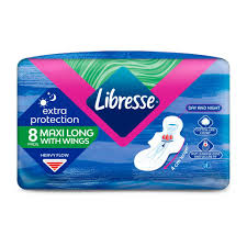 Libresse Maxi Long with Wings sanitary pads 8pc(Gbm)