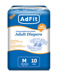 AdFit Adult Diapers Medium 10 pc(Gbm)