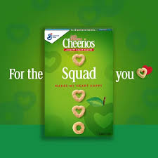 Cheerios cereal special "My Squad" promotion with heart-shaped pieces. (CH)
