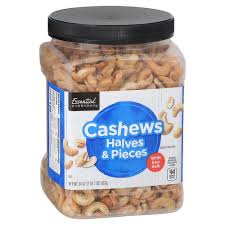 Essential Everyday Cashews, Roasted Salted, Halves & Pieces 8 oz (ch)