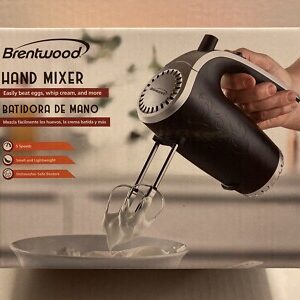 Brentwood Electric Hand Mixer Lightweight 5 Speed