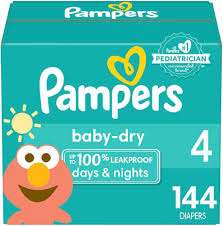 Pampers Baby-Dry diapers, size 4, 144 (Gsl)