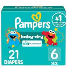 Pampers Baby-Dry diapers. size 6 (Gsl)
