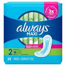 Always Maxi Long Super Pads with Flexi-Wings. 8pc(Gsl)
