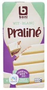 Boni Fairtrade White Praline chocolate bar(ch)