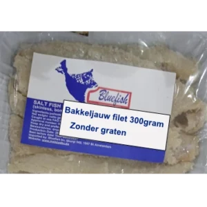 Bluefish bakkeljauw fillet verpakt 300 GRAM (Sub)