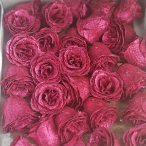 Glitter roos opvul decoratie-Per 2 stuks (Rspc)