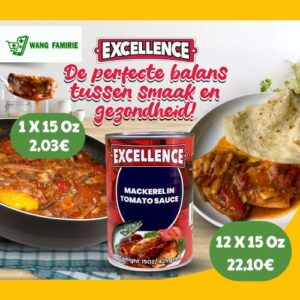 Excellence mackerel in tomato sauce 15oz (Sub)