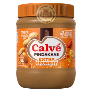 Calvé Extra Crunchy Pindakaas 350 gr (peanut butter).(CI)