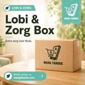 Wang Famirie Lobi en Zorg Box zorgzaam pakket voor familie in Suriname