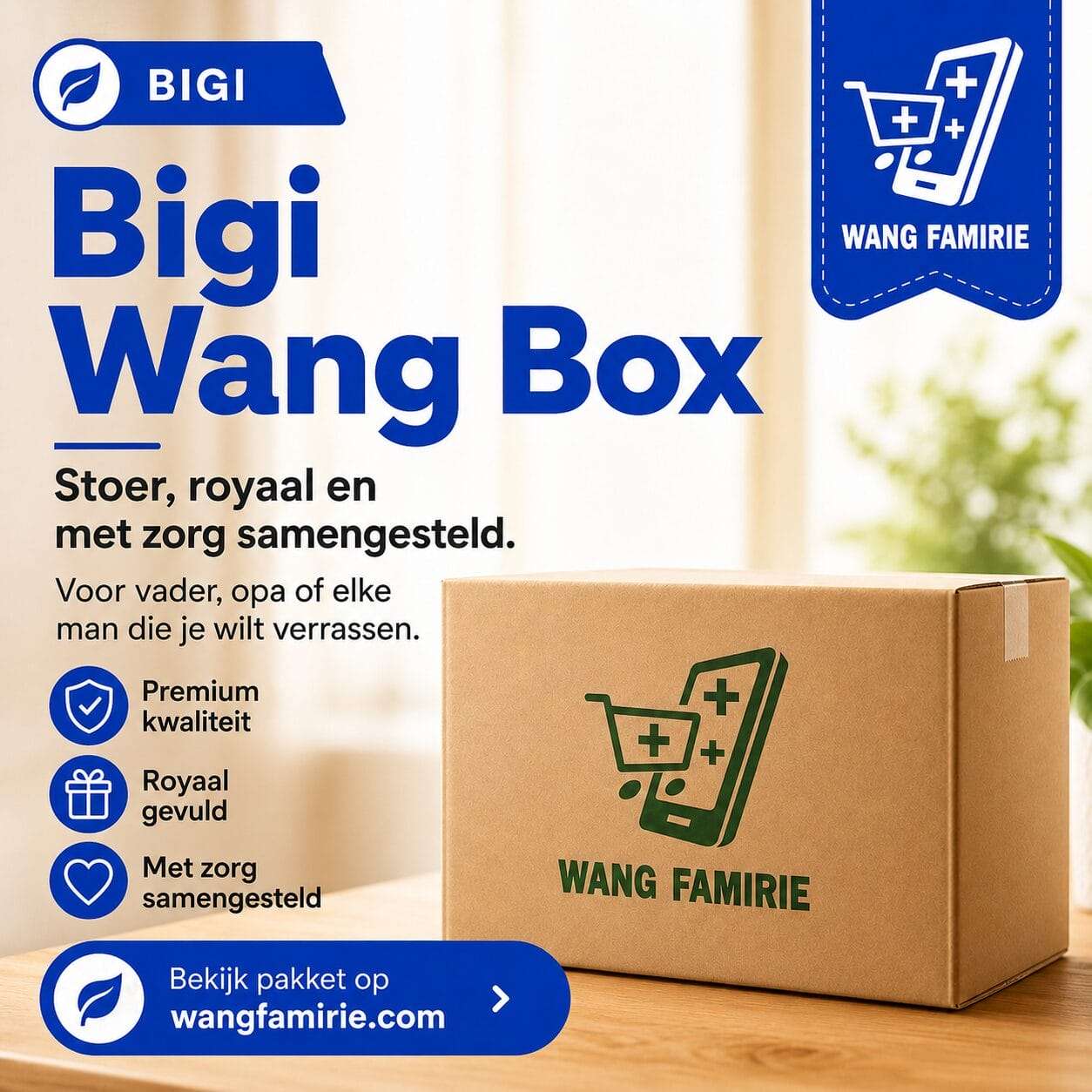 Wang Famirie bigi wang box zorgpakket voor broer, man of vader naar Suriname sturen