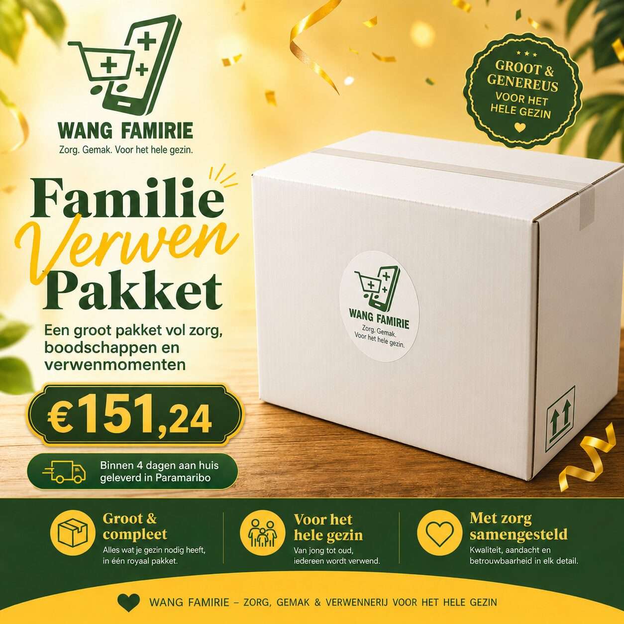Familie Verwen Box 151,24 EURO (Op basis van 1 stuk per artikel)