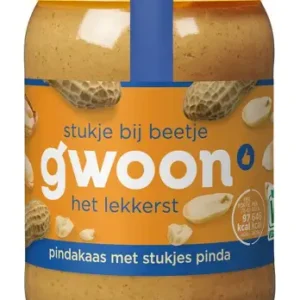 GWOON PINDAKAAS met stukjes 600gr (Ci)