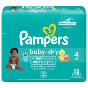 Luiers – Pampers BabyDry Size 4 Jumbo (28ct)