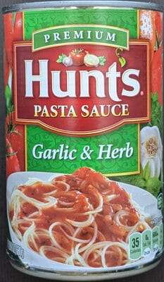 Hunts Pasta Sauce Garlic & Herb - FULL BOX