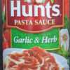 Hunts Pasta Sauce Garlic & Herb (680g) (Gur)
